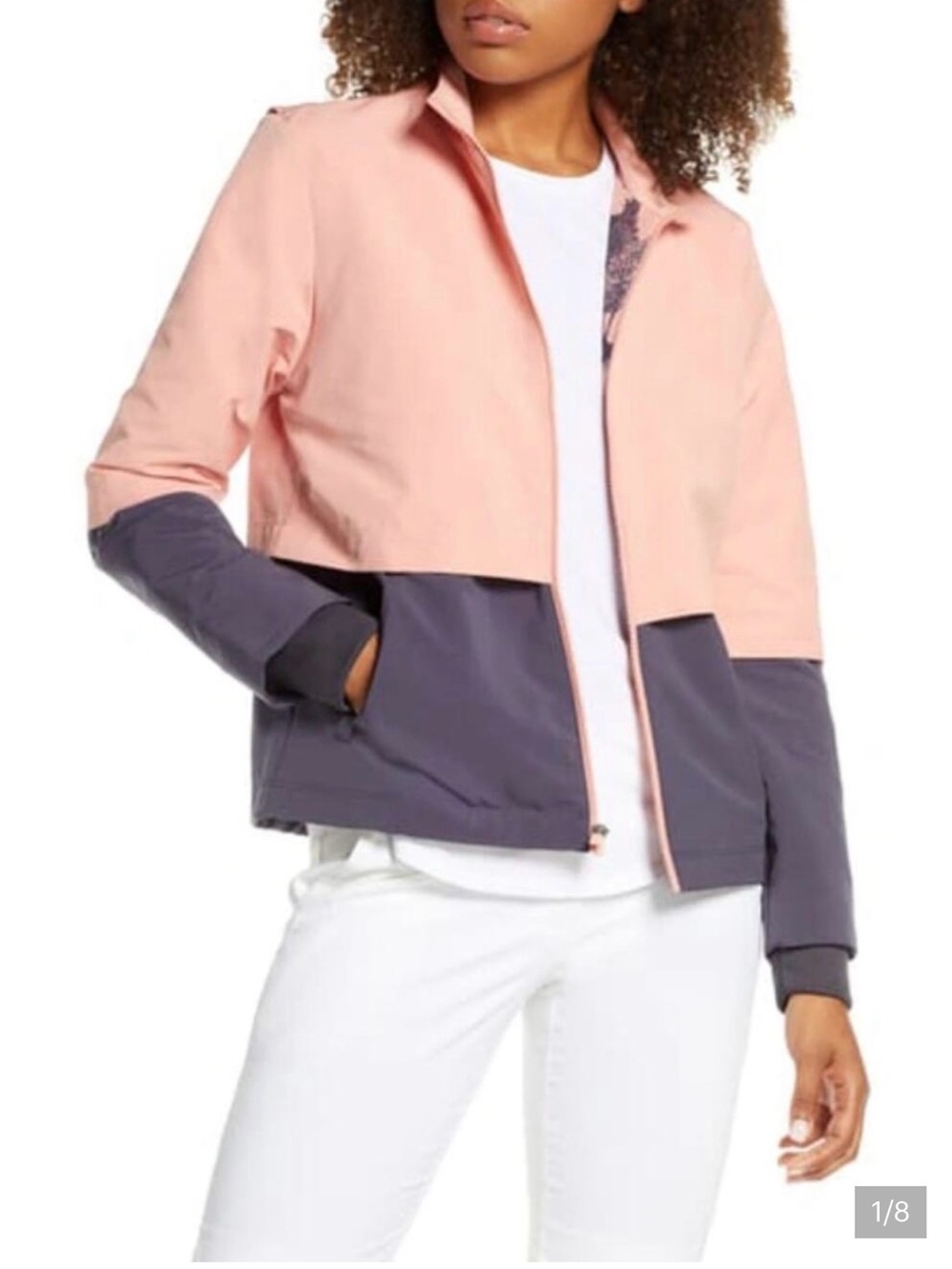 Nike Two-Tone Pink and Gray windbreaker jacket